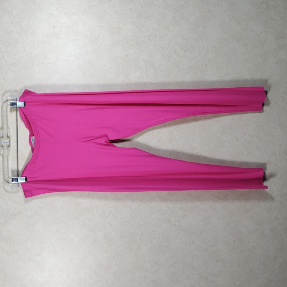 05167 Tasha Polizzi hot pink cropped knit leggings M